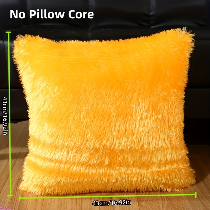 Solid Faux Fur Pillow Cover