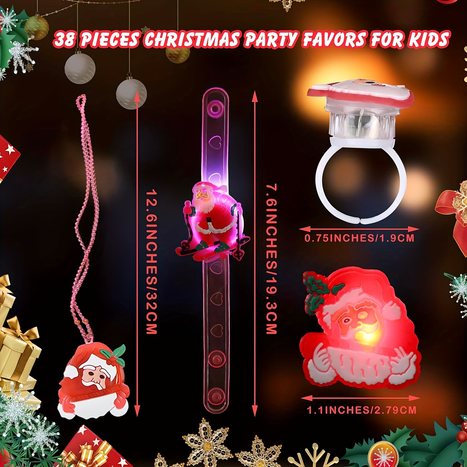 Christmas Party Gift Set Including 6pcs Light-up Christmas