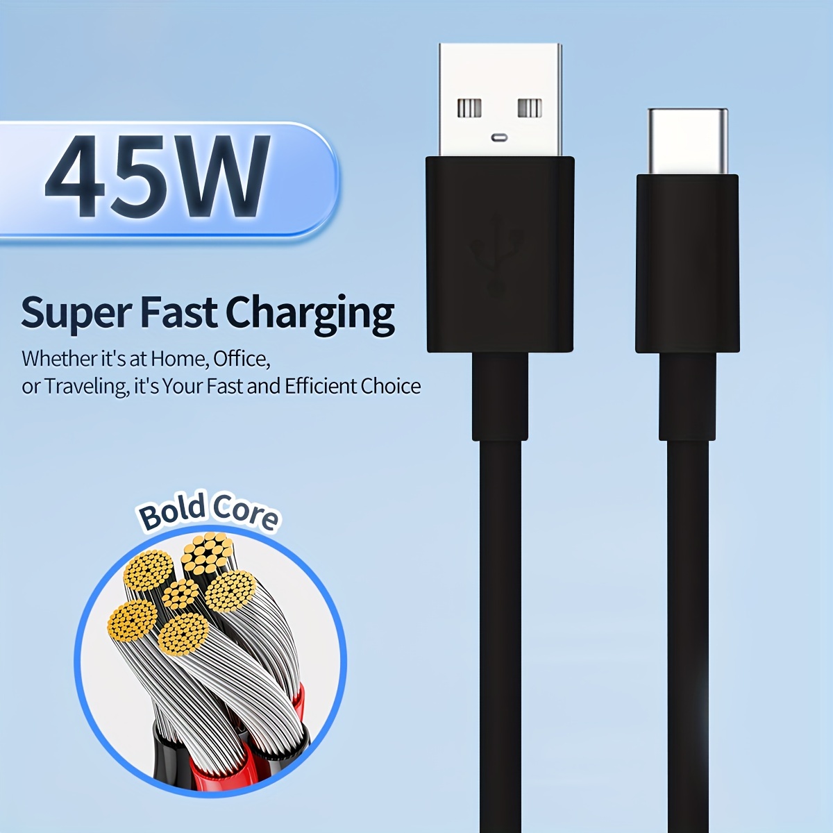Cable USB C De 3 3 Pies Y 2 M Carga Rápida De 45 W Paquete - Temu Chile