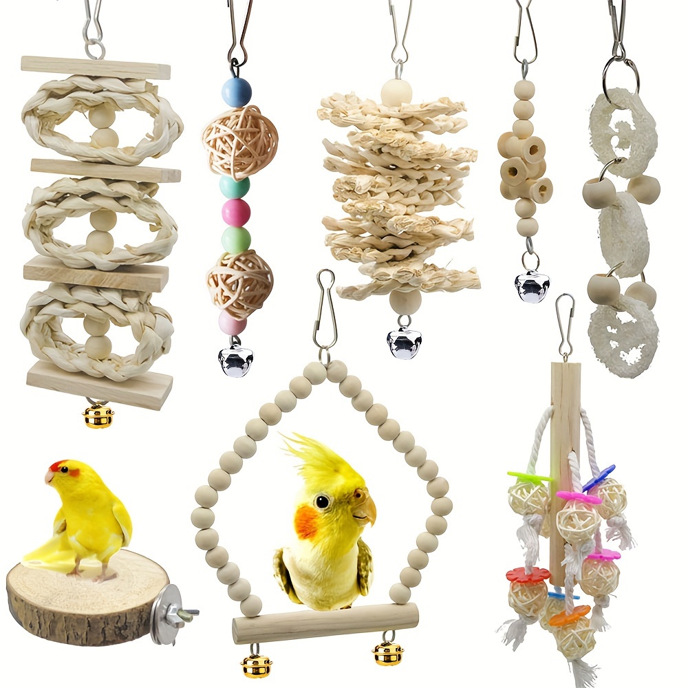 Bird Foraging Toy Cockatiel Toys Parakeet Chewing Hanging - Temu