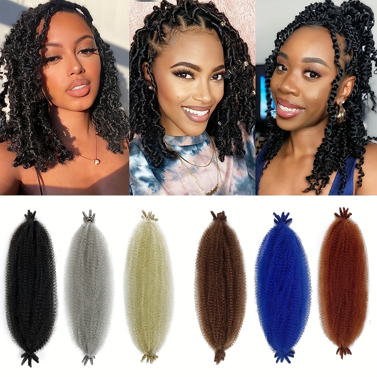 Pre Stretched Braiding Hair Extensions Long Synthetic - Temu Canada