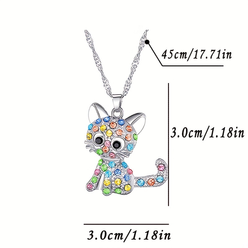 Swarovski cat online necklace