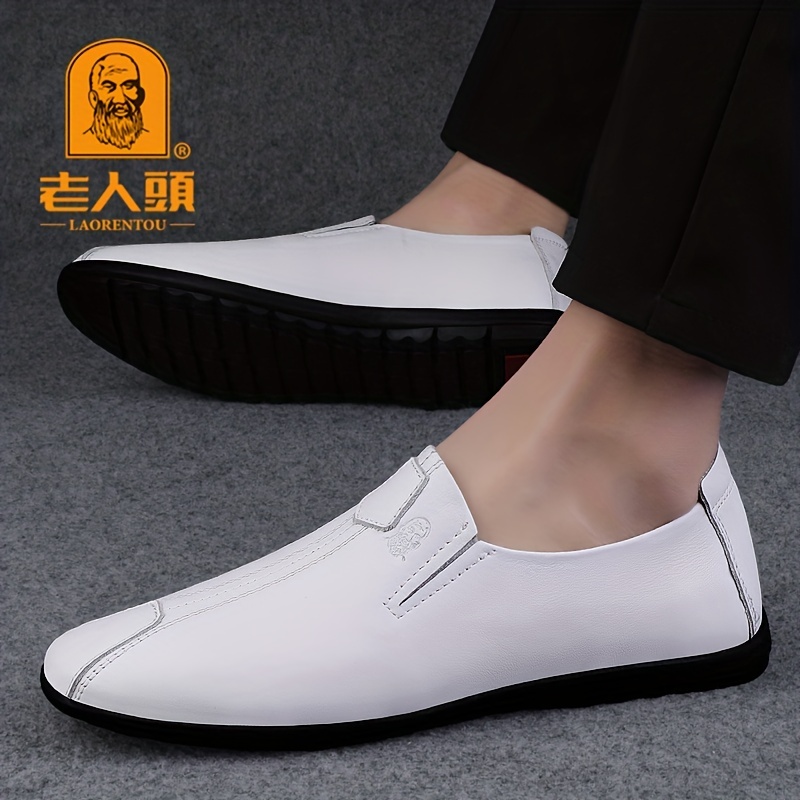 Zapatos Mocasines Para Hombre, Cómodos Zapatos Antideslizantes De Piel  Sintética, Calzado Para Hombre