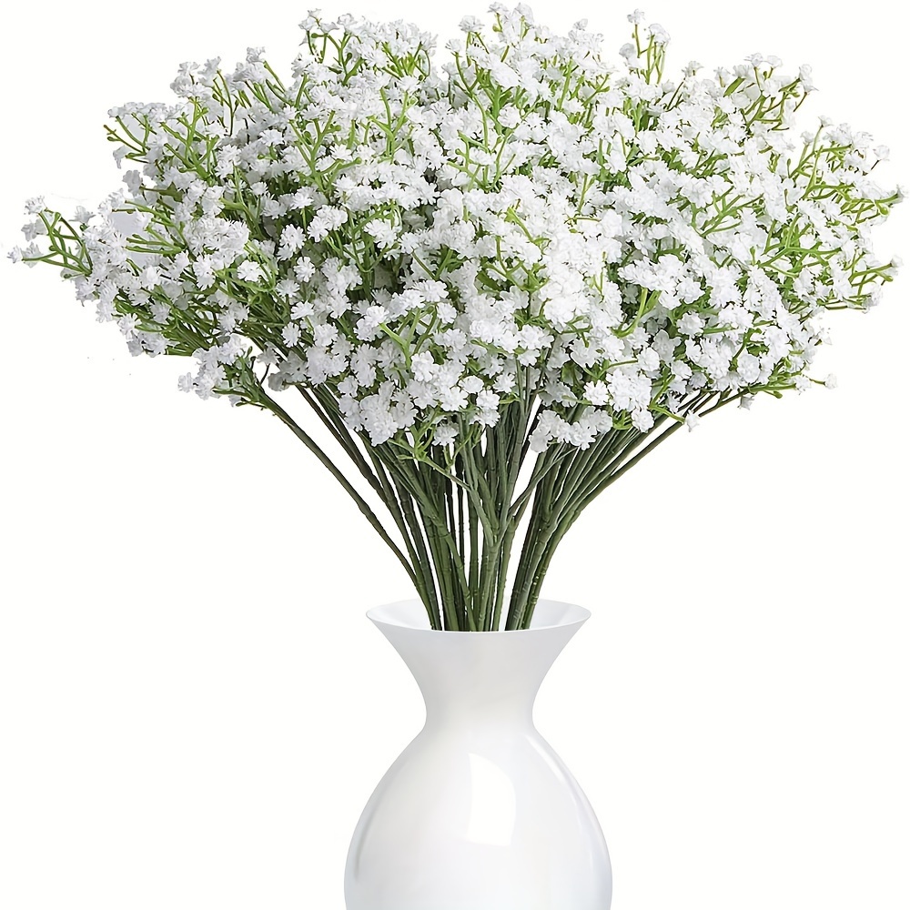 10pcs Baby Breath Artificial Flowers Fake Real Touch Gypsophila Plants For  Wedding Party Home DIY Garden Decoration