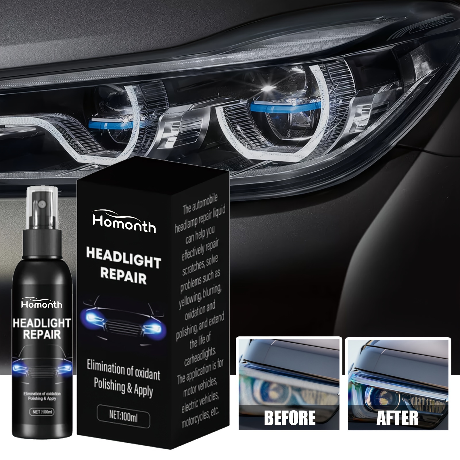 Rv Cleaner Car Headlight Polish Scratch Remover Restorative - Temu