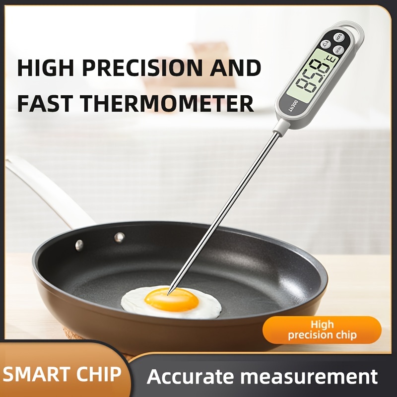 1pc 20cm/30cm (7.87/11.8inch) Stainless Steel Fryer, Kitchen Thermometer,  Oil Thermometer, Oil Thermometer, Candy Thermometer, Kitchen Tools, Precisio