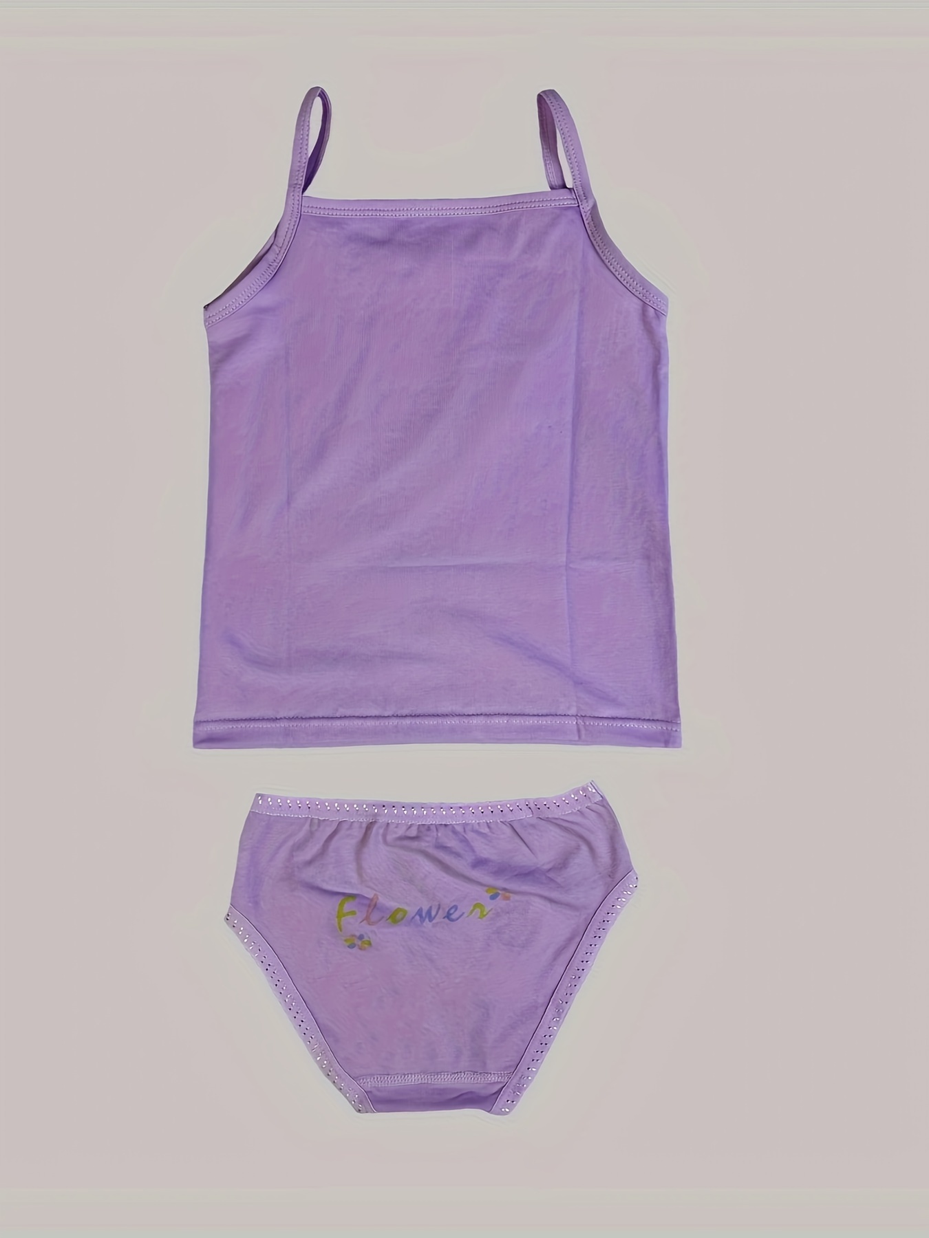 Girls Crepe Camisole Top Underwear Set For Middle School