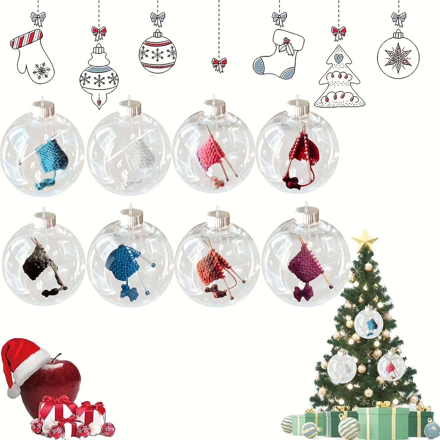 Christmas Clear Baubles To Fill tree Decorations Baubles - Temu