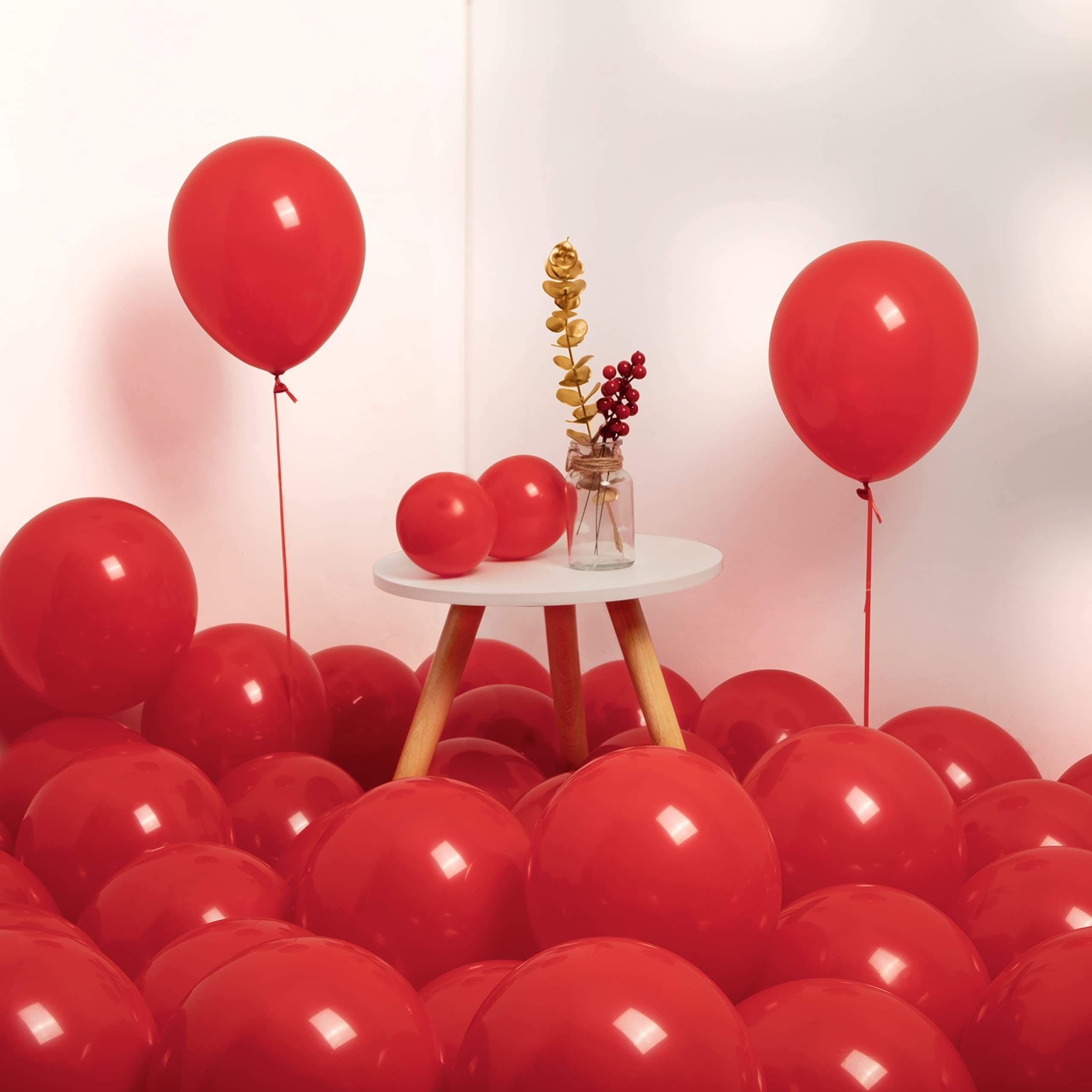 20/100pcs 10 Pulgadas Globos Látex Color Rojo Rubí Globo - Temu