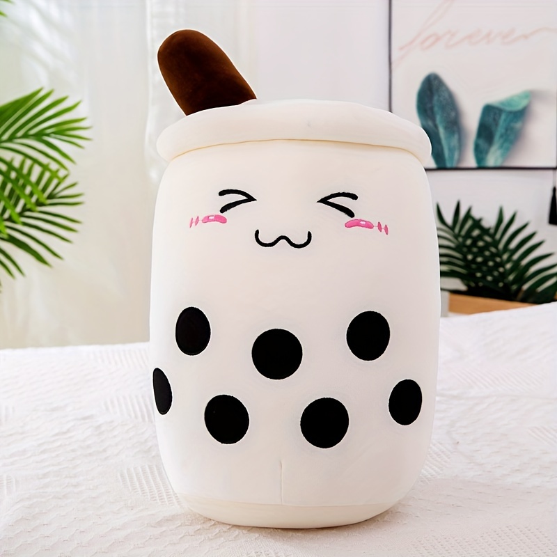 24CM Cute Plush Boba Milk Tea Stuffed Teacup Pillow Soft Bubble Tea Cup  Plushie Toy Kawaii Cartoon Gift for Kids Home Decor