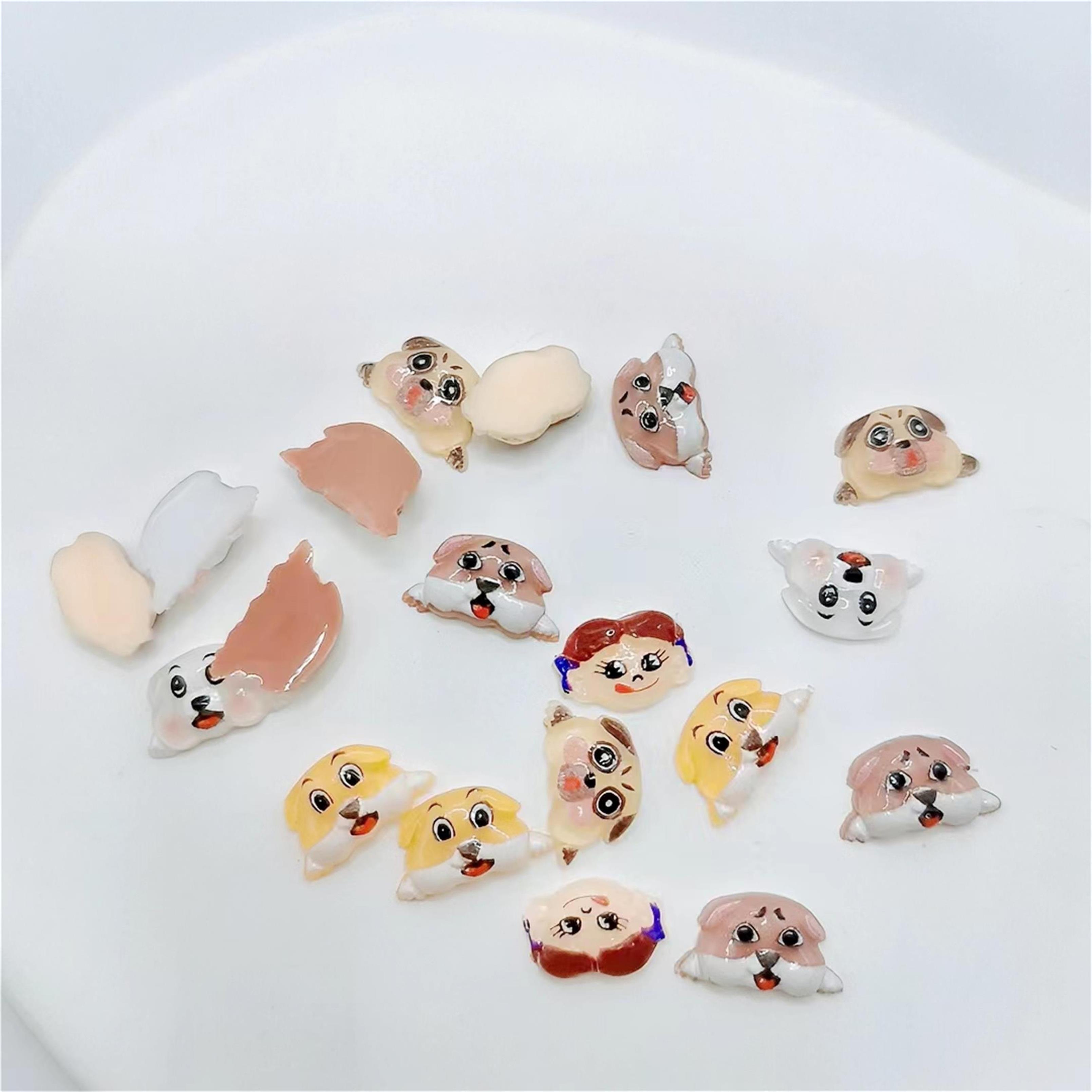 Resin Kawaii Cartoon Animal Nail Charms flat Scrapbook - Temu