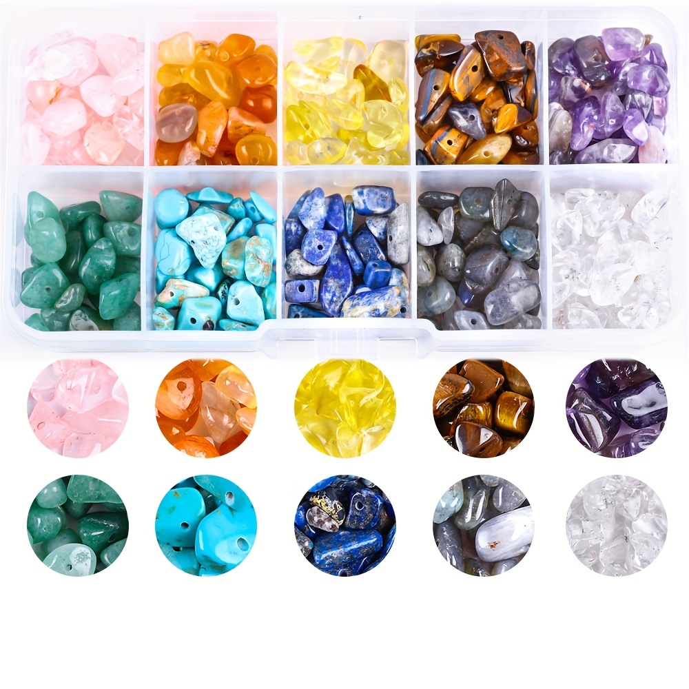 Natural Stone Irregular Crushed Crystal Gravel Beads - Temu