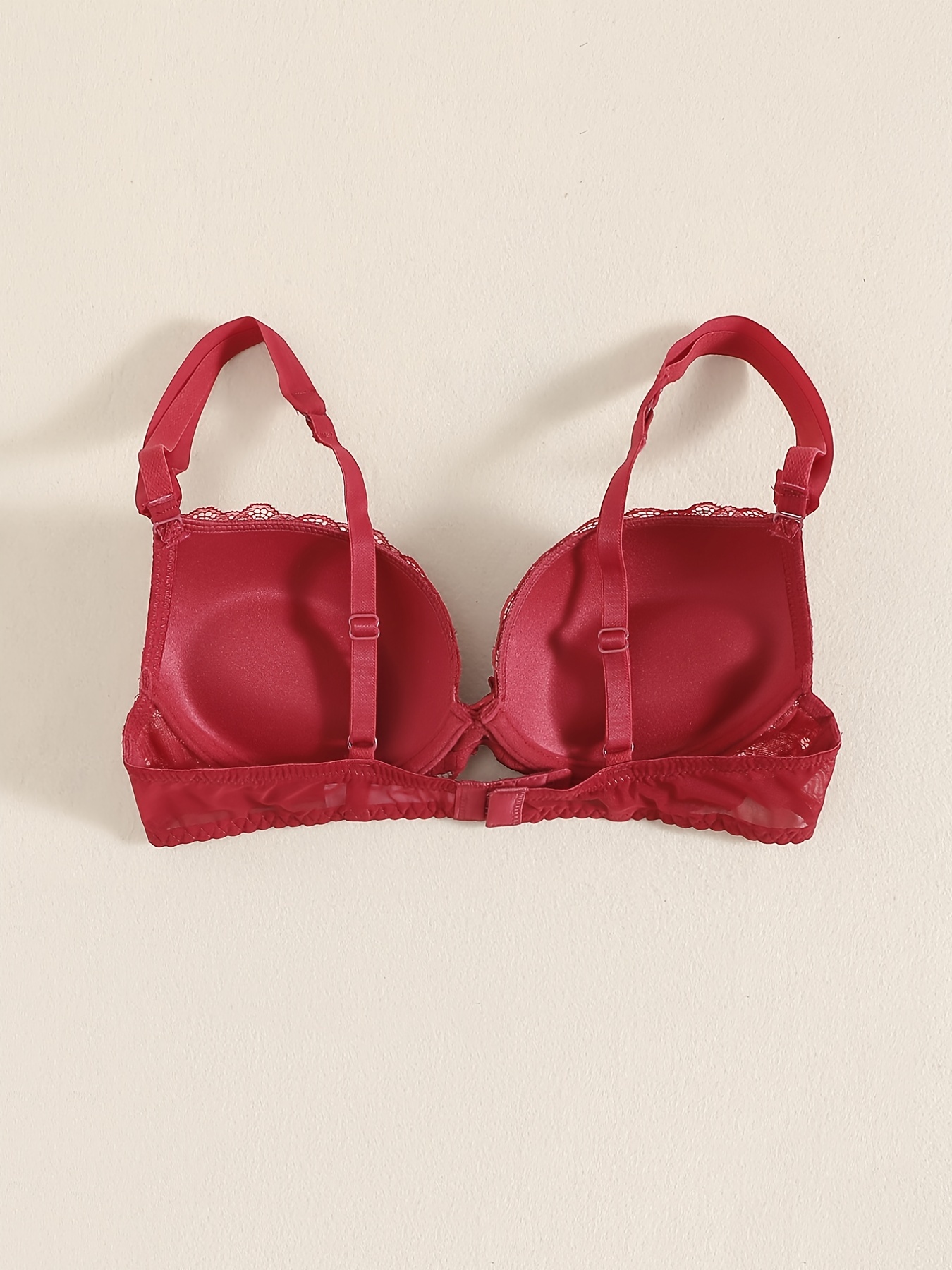 Victoria's Secret Red Lace Push Up Bra Size 34B - $24 - From