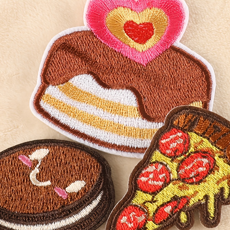 New Exquisite Cartoon Cute Food Burger Fries Embroidered - Temu Canada