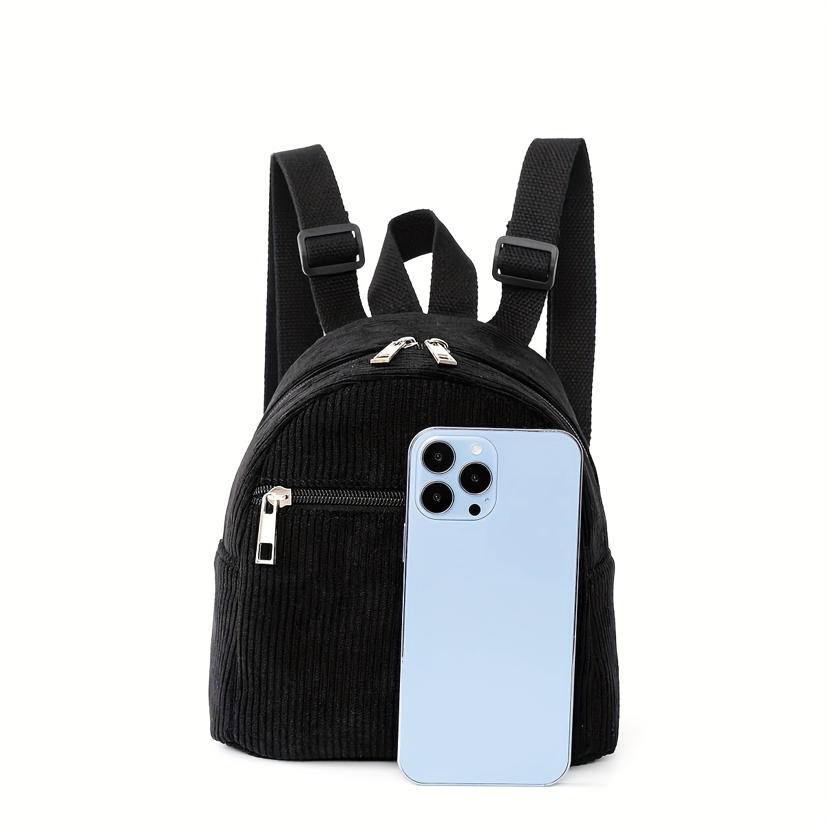 Kids Mini Corduroy Solid Backpack Schoolbag