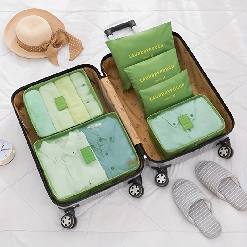 Cubos de embalaje para maleta, 8 cubos de embalaje, organizadores de  equipaje de viaje, impermeables, bolsas organizadoras de maleta, bolsa  esencial