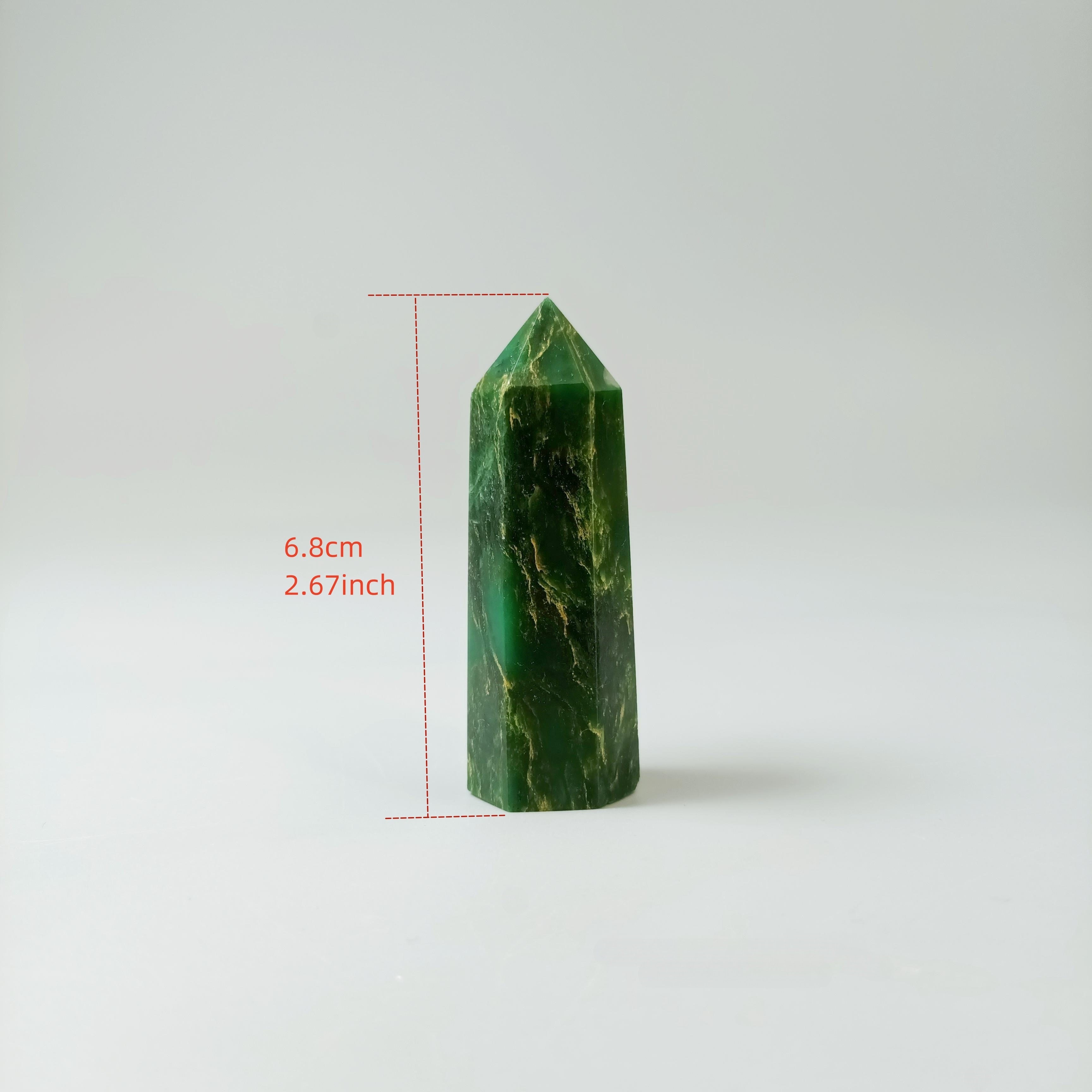Green Emerald Point Gemstone Crystal Tower Healing Energy Meditation