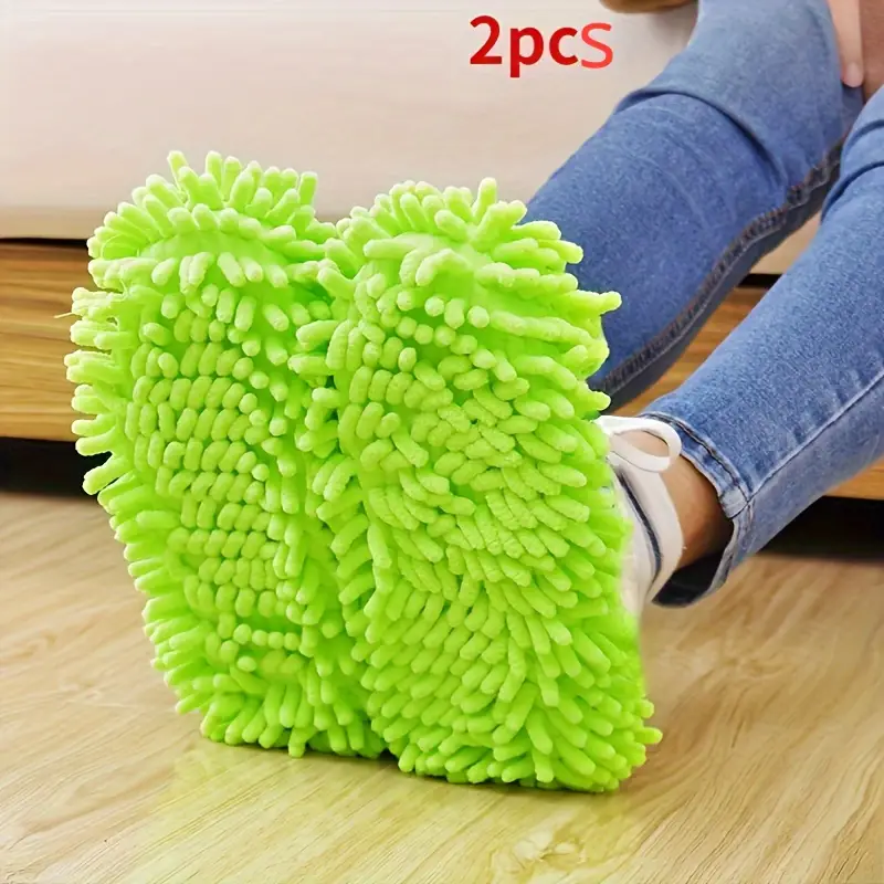 Household Multifunctional Microfiber Slippers, Floor Cleaning Shoes, Mop  Sets, For Scrubbing, Floor Cleaning For Shops - Temu