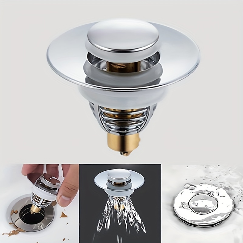 

An Upgraded Stainless Steel Brass Core Spring-loaded Vanity Basin Hole Plug Is Leak-proof And Anti-blocking