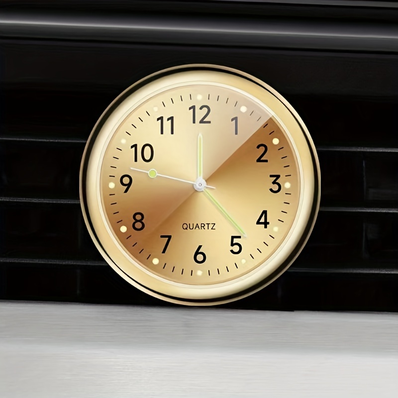 Glow Decorative Clock Car Clock Mini Quartz Analog Car - Temu