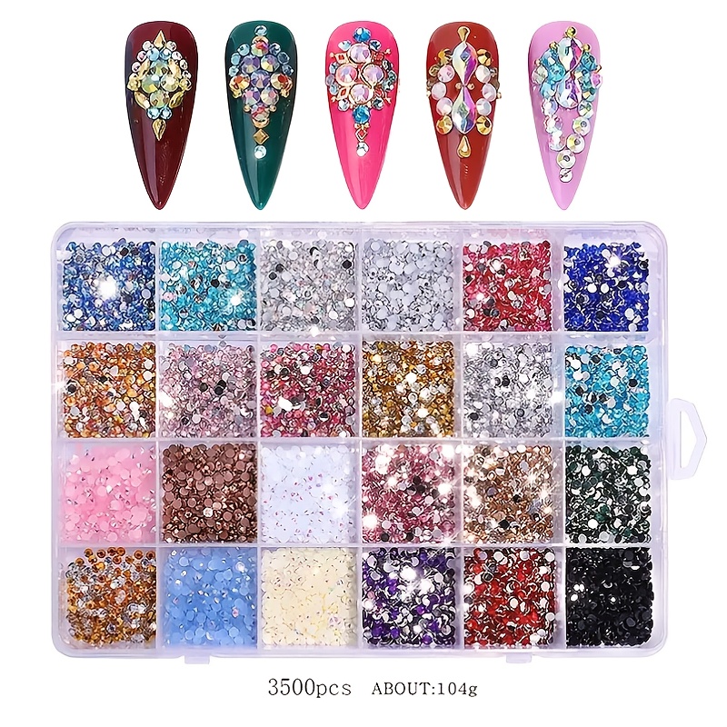 Jelly Flatback Nail Art Rhinestones For Crafts Multi Size Pink AB Resin  Rhinestones For Nails Gems