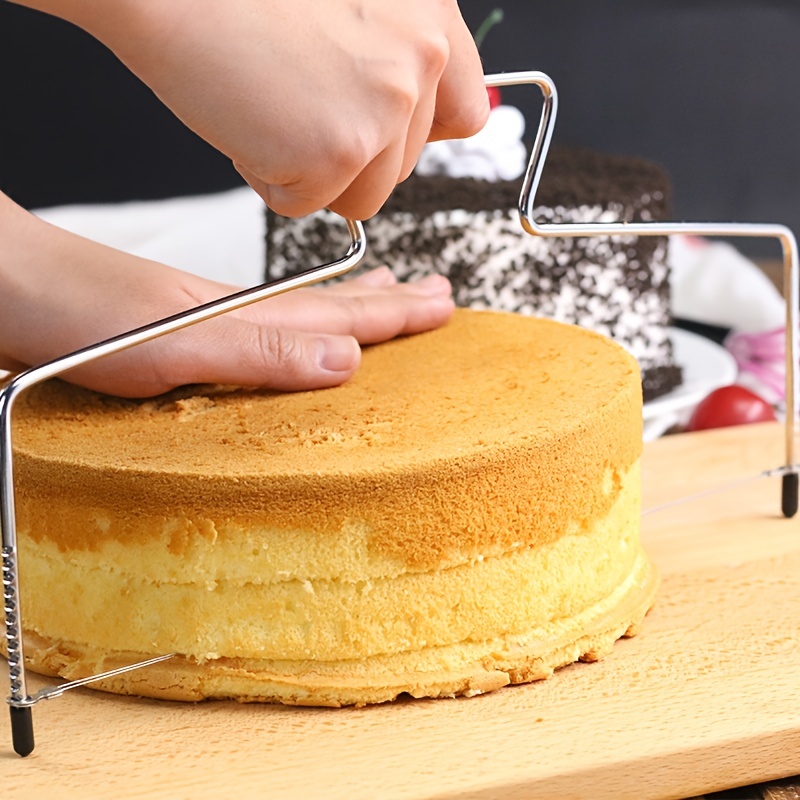 Double Wire Adjustable Cake Bread Cutter Bread Layered Tool Baking Slicer  Leveler Line Kitchen Cooking