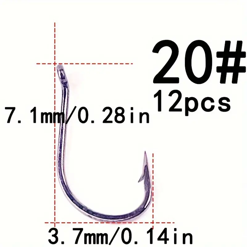 50922 Size No. 4 No. 20 Reinforced Fishing Hook Perch Grass - Temu