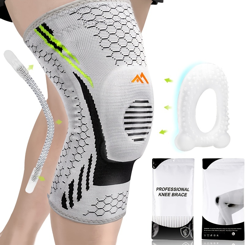 1 Pc Adjustable And Comfortable Non-slip Compression Knee Sleeve, Moisture  Wicking High Elastic Knee Sleeves