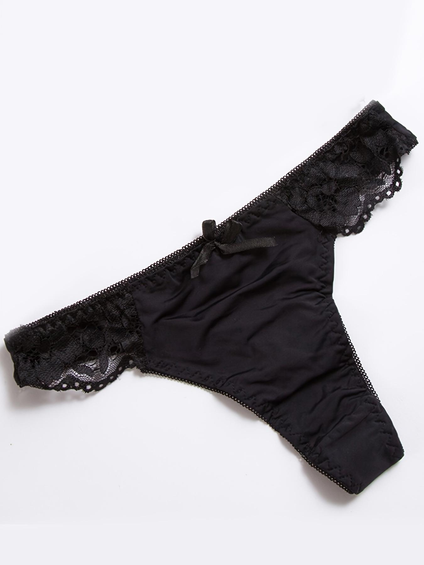 Sexy Lace Semi Sheer Satin Low Waist Panties Roupa Interior - Temu