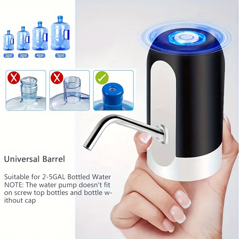 Brawdress Distributeur d'eau en Bouteille USB chargeant la Pompe à