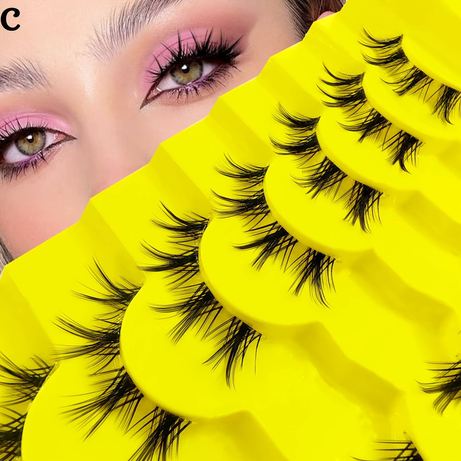 7 Pairs Cat Eye Lashes Curling Sexy DIY Extension Natural False Eyelashes