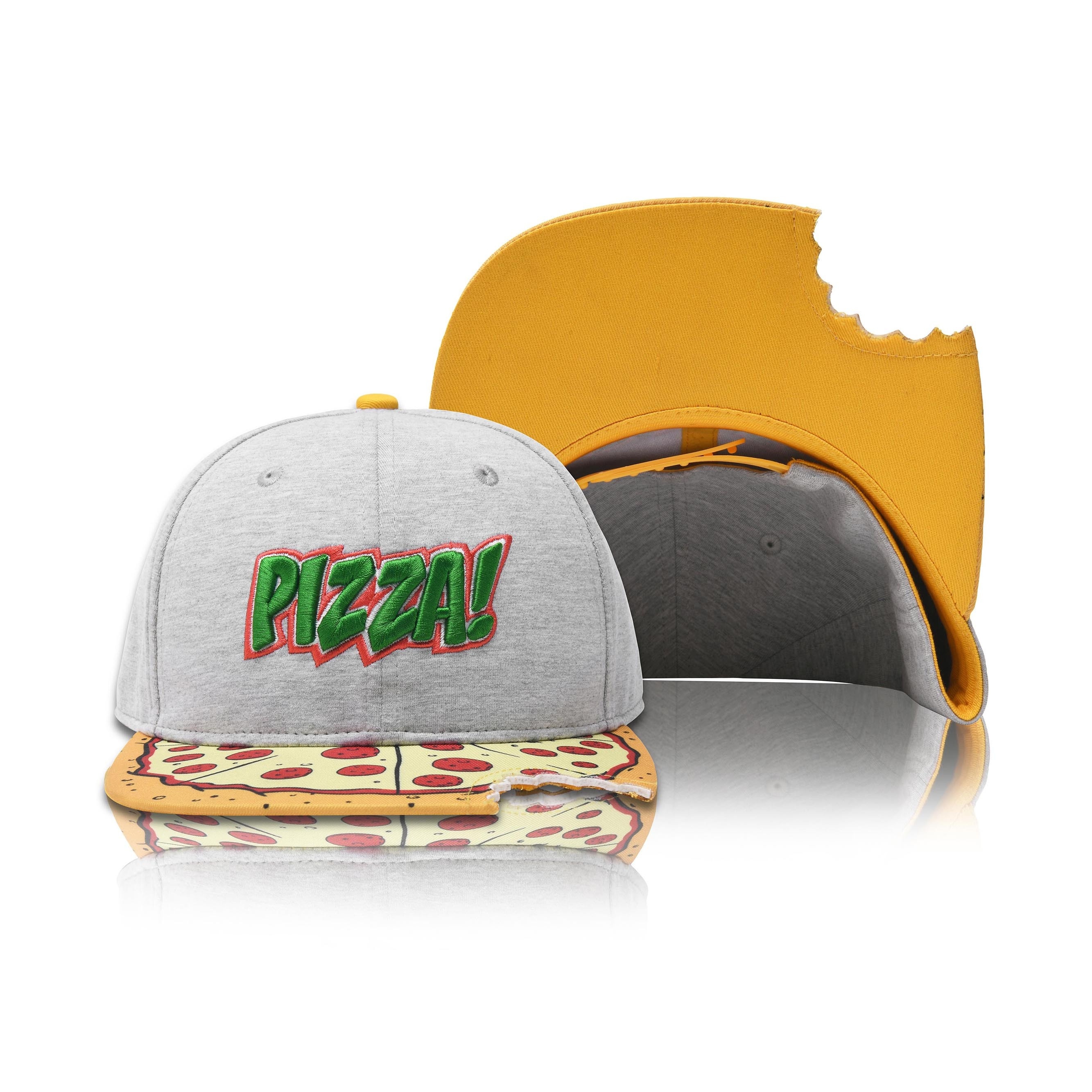 1pc Pizza Take A Bite Stylish Embroidered Baseball Hip Hop Unisex  Adjustable Hats Men Women Ideal Choice Gifts