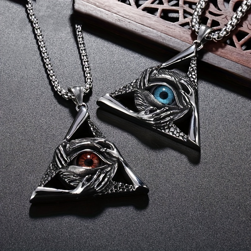 Triangle deals eye necklace