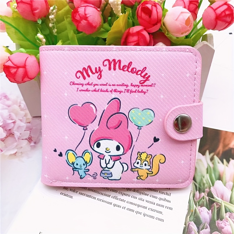 Cute Cartoon Short Wallet Pu Leather Foldable Coin - Temu