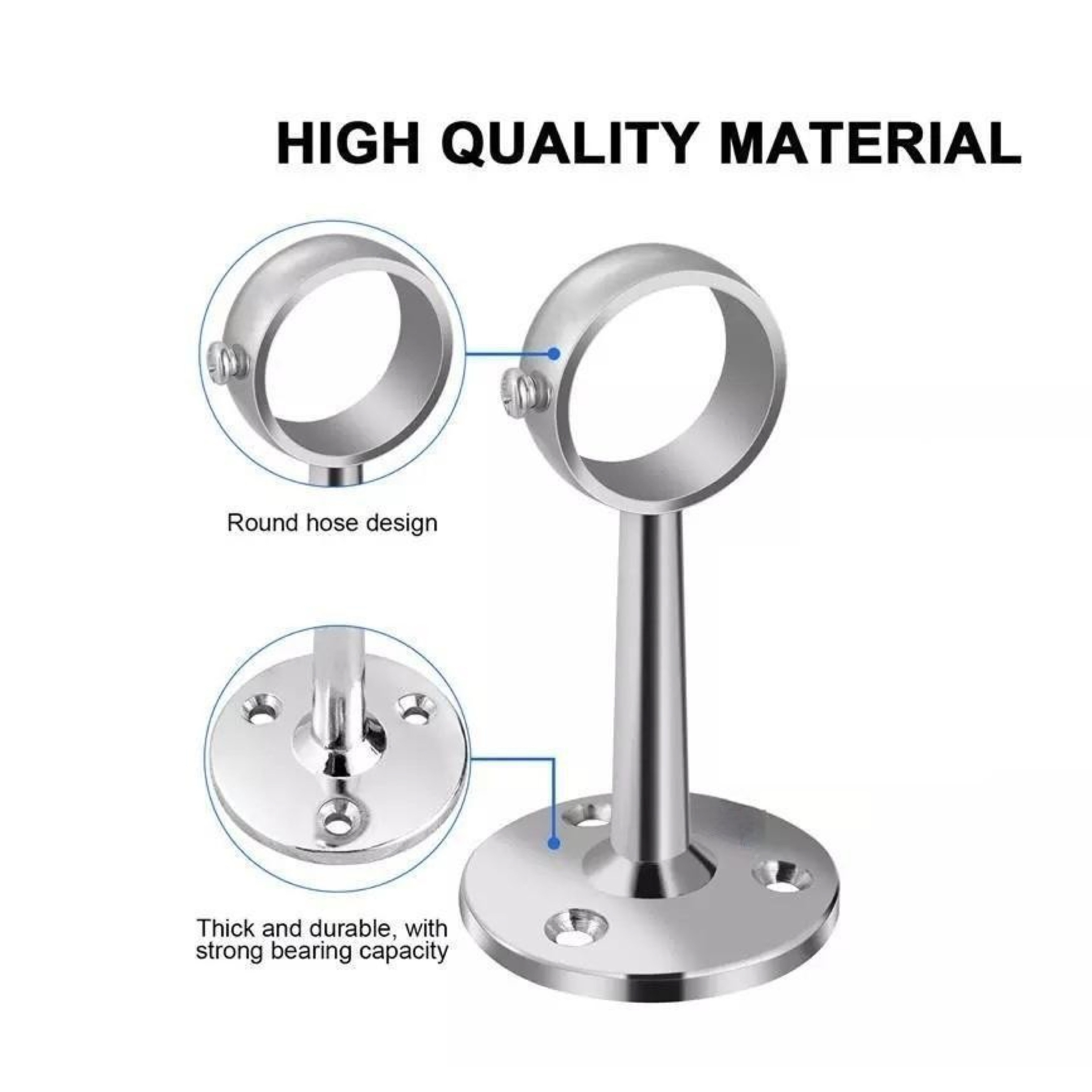 Ceiling Mount Curtain Rod Brackets Stainless Steel Shower - Temu Canada