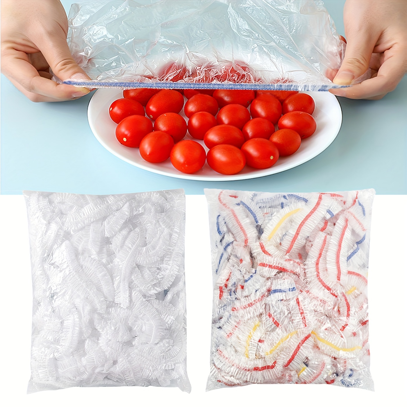 Food Storage Covers, Fresh Keeping Film, Plastic Cling Wrap, Kitchen  Leftover Seal , Transparent Elastic Freshness Protection Bags, Reusable  Universal Sealing Lids,for Bowl/plate/pot /tray, Kitchen Accessories - Temu