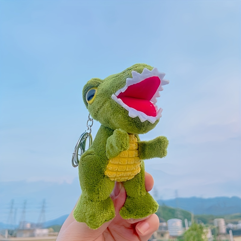 1pc 3d Crocodile Stuffed Plush Pendant Dinosaur Keychain Bag Charm Backpack  Ornament