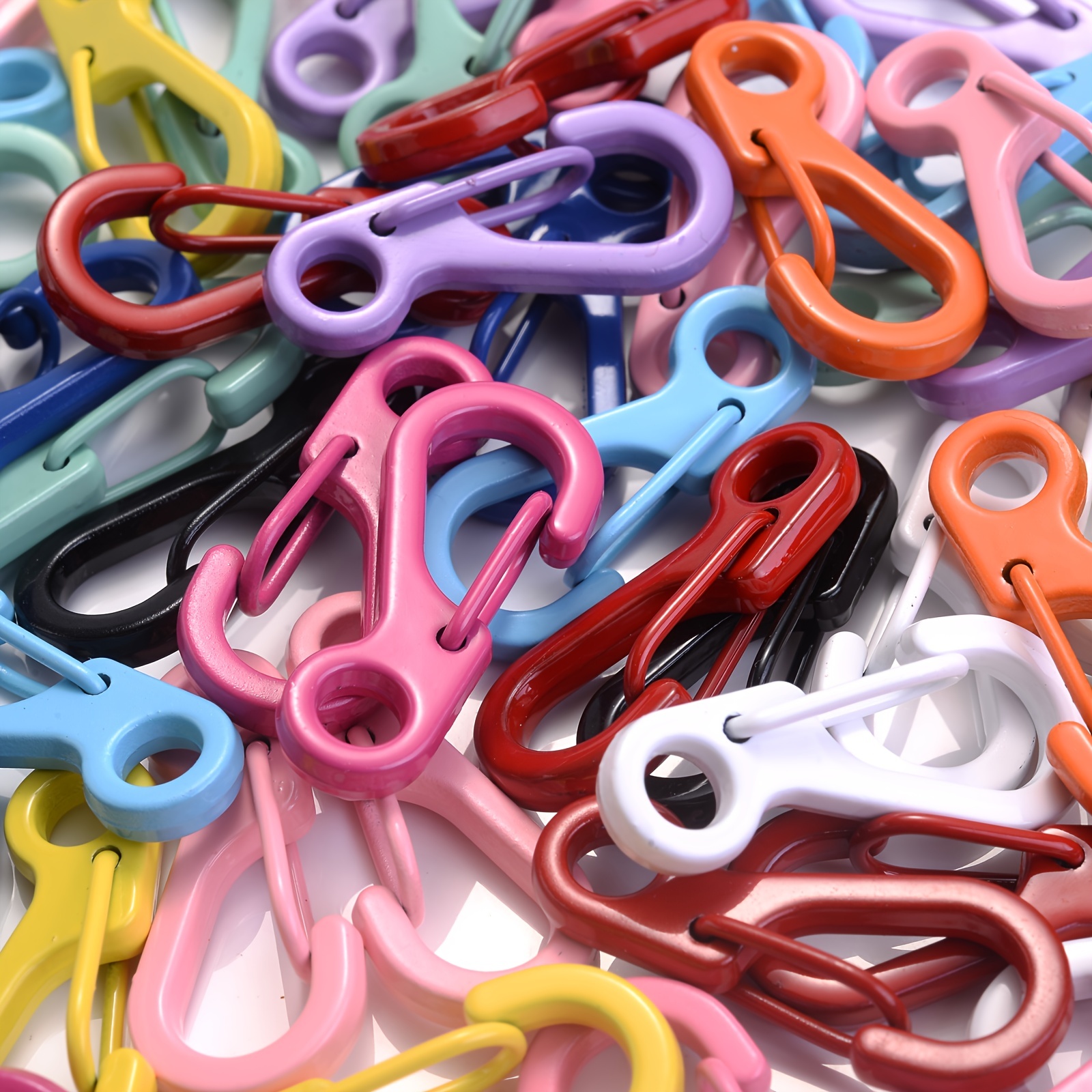 10pcs /40pcs Colorful Plastic Key Chain Holders Clasps,plastic lobster  clasps for keychain jewellery craft supplies,25x50mm