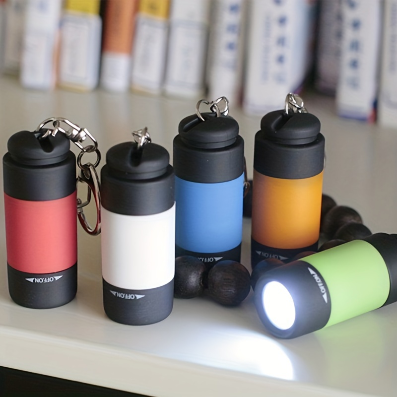 portable led light usb rechargeable outdoor waterproof keychain flashlight multicolor mini flashlight details 3
