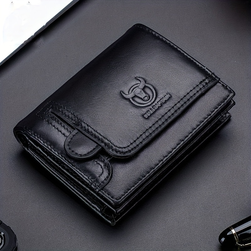 Men's Short Wallet New Vintage Genuine Leather Multifunctional Multi-card  Card Holder Large Capacity Wallet Driver's License Purse Wallet With Zipper  Coin Purse - Temu