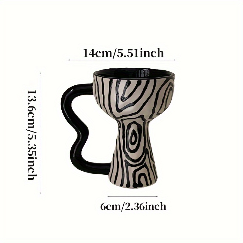 Handmade Ceramic Coffee Mug With Handle, Goblet Design Coffee Cup, Tea Cup,  Latte Mugs For Office And Home, Unique Gift For Men Women - Temu