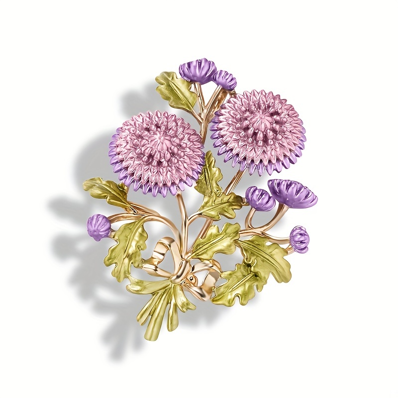 Flower Brooch Enamel Painted Badge Pin Clothing Accessories For Girls Women  - Temu