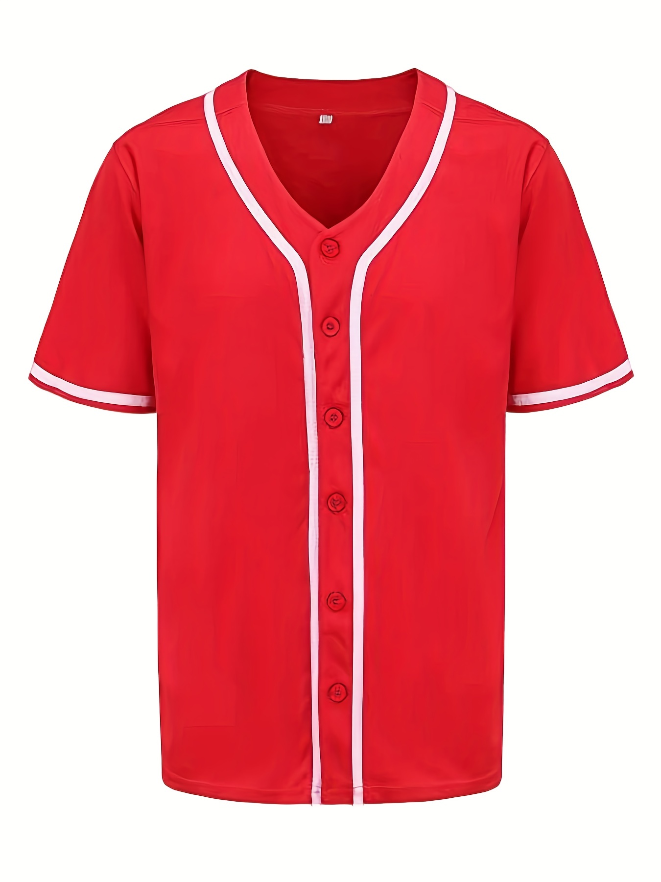 Blank Plain Hip Hop Hipster Baseball Jersey, Button Down Sport Shirt, Uniforms for Men Women,Breathable, Quick Dry,Temu