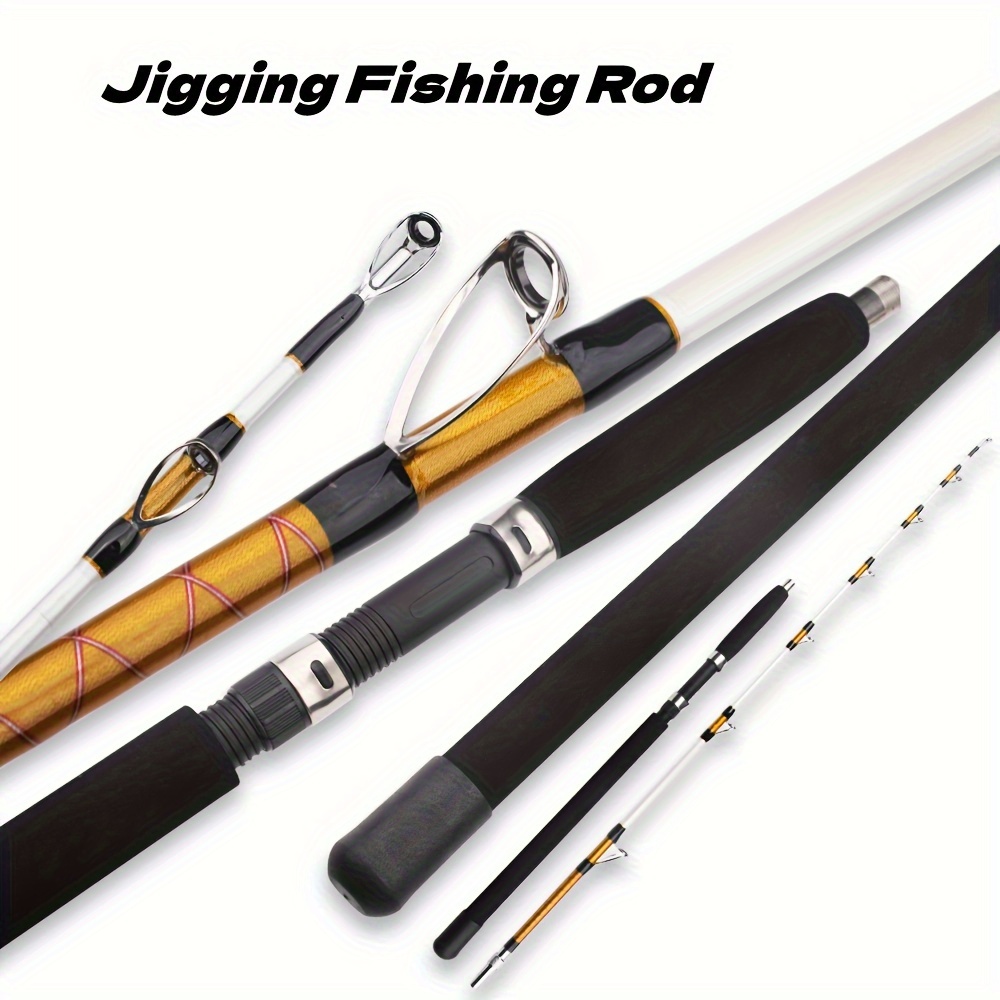 1pc 2 Sections Trolling Telescopic Fishing Rod, Fiberglass Spinning Fishing  Rod For Saltwater Fishing, 165cm/65in, 180cm/70.9in