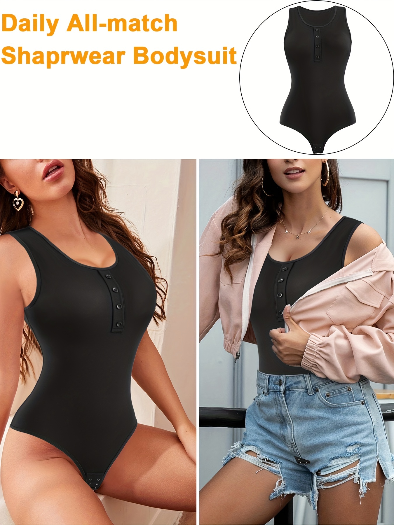 Bodysuit for Women Sexy Underwear Shorts Tummy Control Shapewear