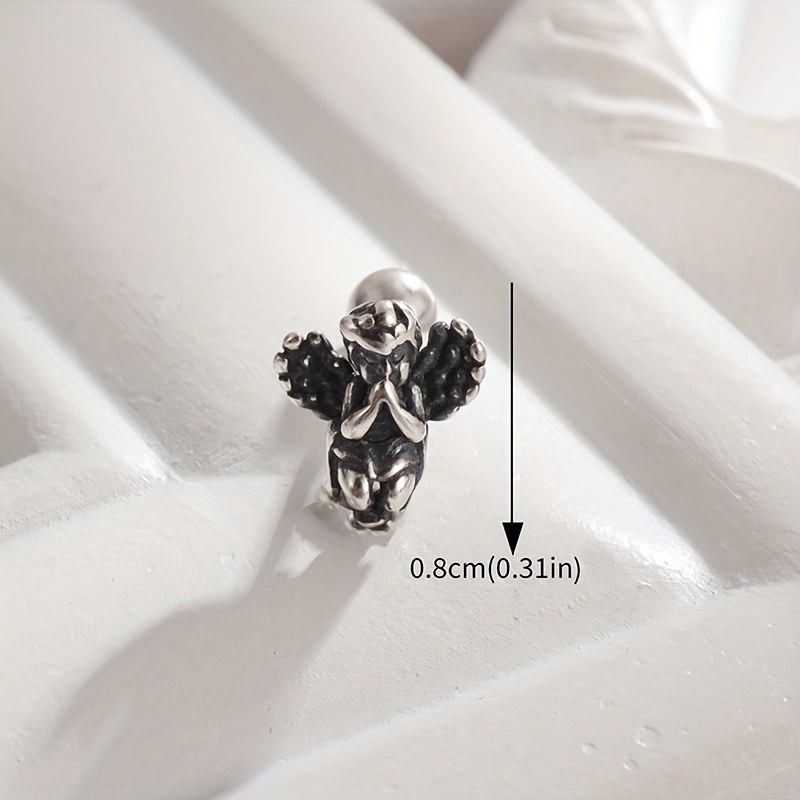 Men's Gothic Angel Stud Earrings, Party Jewelry