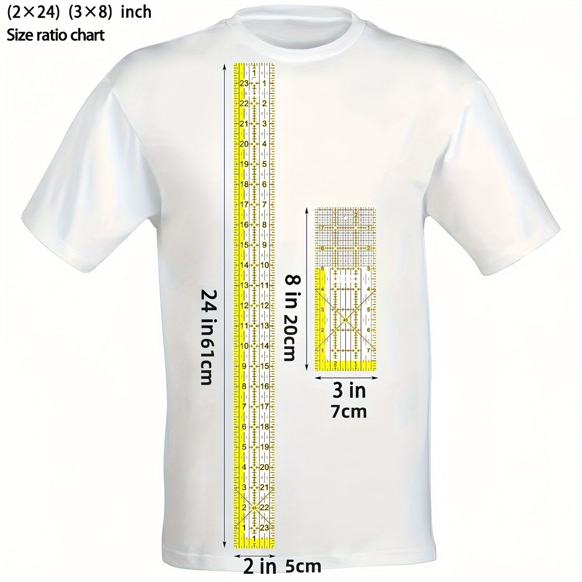 1 Set of 7pcs Sewing Measuring Rulers Sleeve Clothing Yardstick