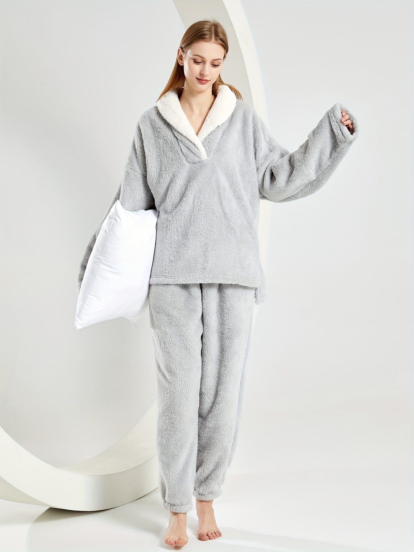 Fleece Pajama Set - Temu