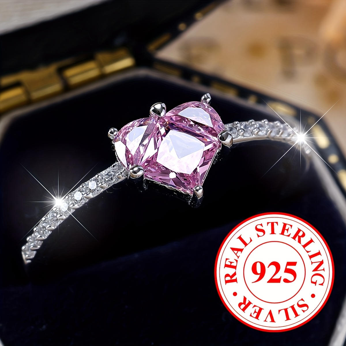 Orecchini In Argento 925 A Forma Di Trifoglio Con Cuore E Zirconi – Ipoallergenici, Senza Nichel, In Confezione Regalo