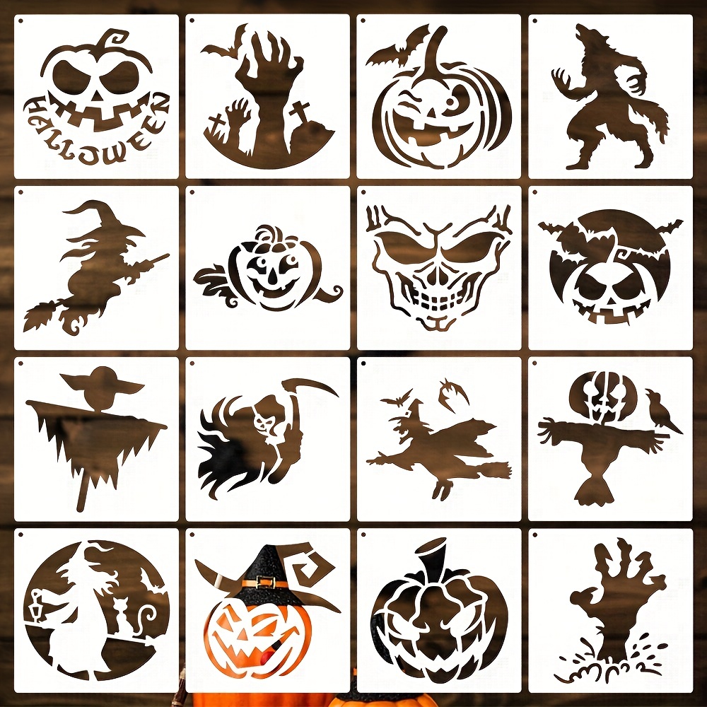 Halloween Stencils For Painting On Wood Small Halloween - Temu